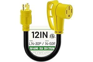 30 Amp to 50 Amp RV Generator Adapter Cord with NEMA Configuration