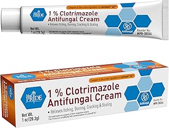 MED PRIDE 1% Clotrimazole Antifungal Cream 1oz- Fungus Skin Care Treatment with - Jock Itch Body Ointment - Fights Infection, Sweat Rash, Athletes Foot, Ringworm & Relieves Itching, Burning