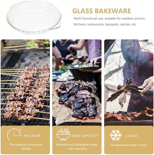 Miniatura 9 de DOITOOL Plato de cristal para tartas redondo de 8 pulgadas con asas para hornear pasteles y pasteles de queso