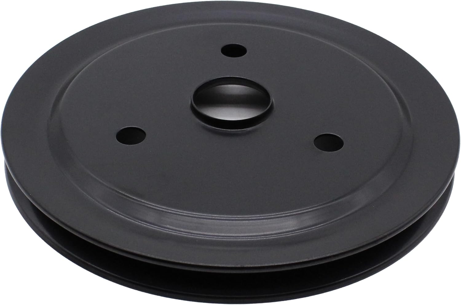 Black Steel Crankshaft Pulley Single-Groove SWP Short Water Pump - Compatible with Small Block Chevy SBC 262 265 267 283 302 305 307 327 350 400