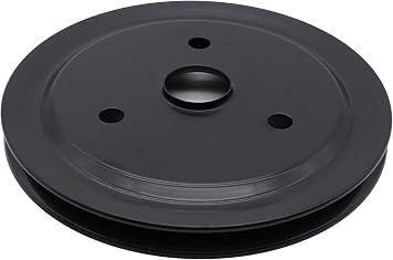 Black Steel Crankshaft Pulley Single-Groove SWP Short Water Pump - Compatible with Small Block Chevy SBC 262 265 267 283 302 305 307 327 350 400