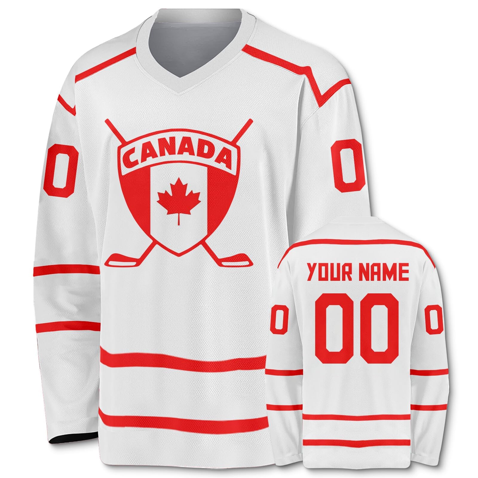 Camisetas de Hockey Personalizadas Hombre Mujer con Nombre Equipo Número
