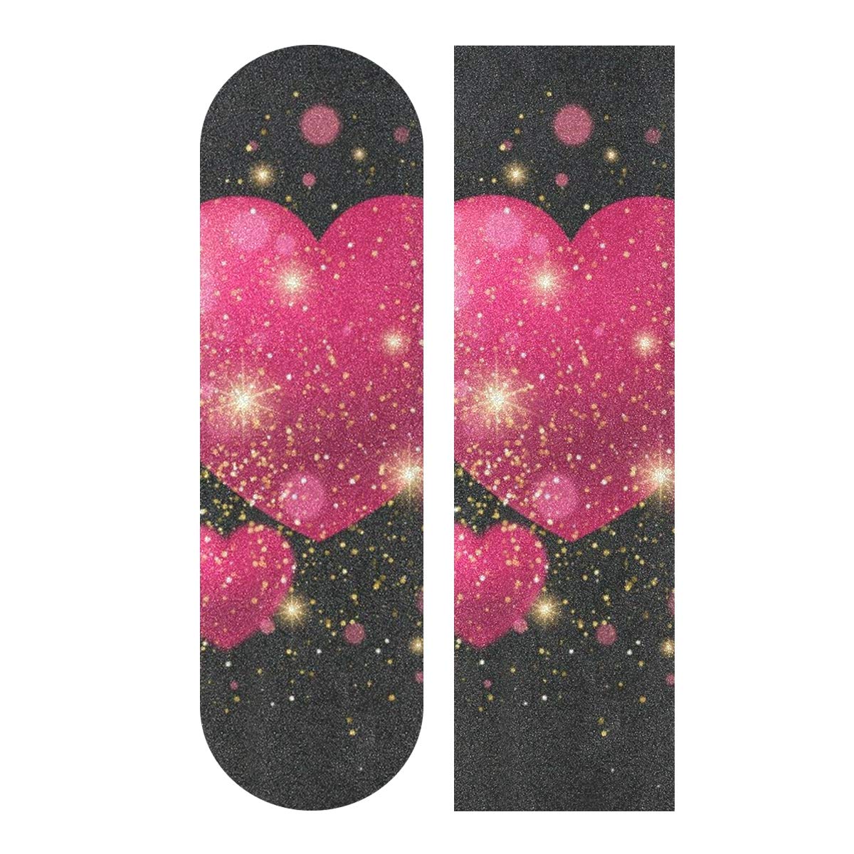 Ernest Congreve Valentines Day Colorful Hippie Heart Love Summer Spring Skateboard Grip Tape Sport Outdoor Skateboard Longboard Board Waterproof Griptape Sheet Sticker Sand Paper Anti Slip 9" x 33"