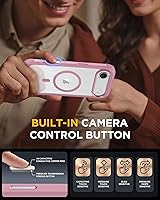 Vista 757 de Miracase Funda magnética para iPhone 14 de 6.1 pulgadas, protector de pantalla de vidrio templado integrado + protector de lente, compatible