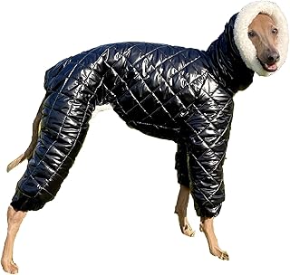 D Doggy Star Italian Greyhound Snowsuit Winter Thick Padded Coat Warm Outfits Jacket Turtleneck Clothes Whippet for Dog (...