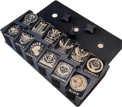 Tabletop Card Game Ability Tracking Counters, token dispenser Pocket Life Counters for Trading Card Games Turn Tracker Point Tracker for Magic The Gathering Black Background