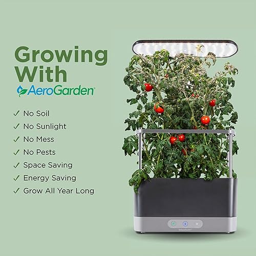 Miniatura 7 de AeroGarden Harvest XL Bundle - Kit de cultivo hidropónico de hierbas para interiores paquete de luces LED de cultivo con enrejado 18 cápsulas de