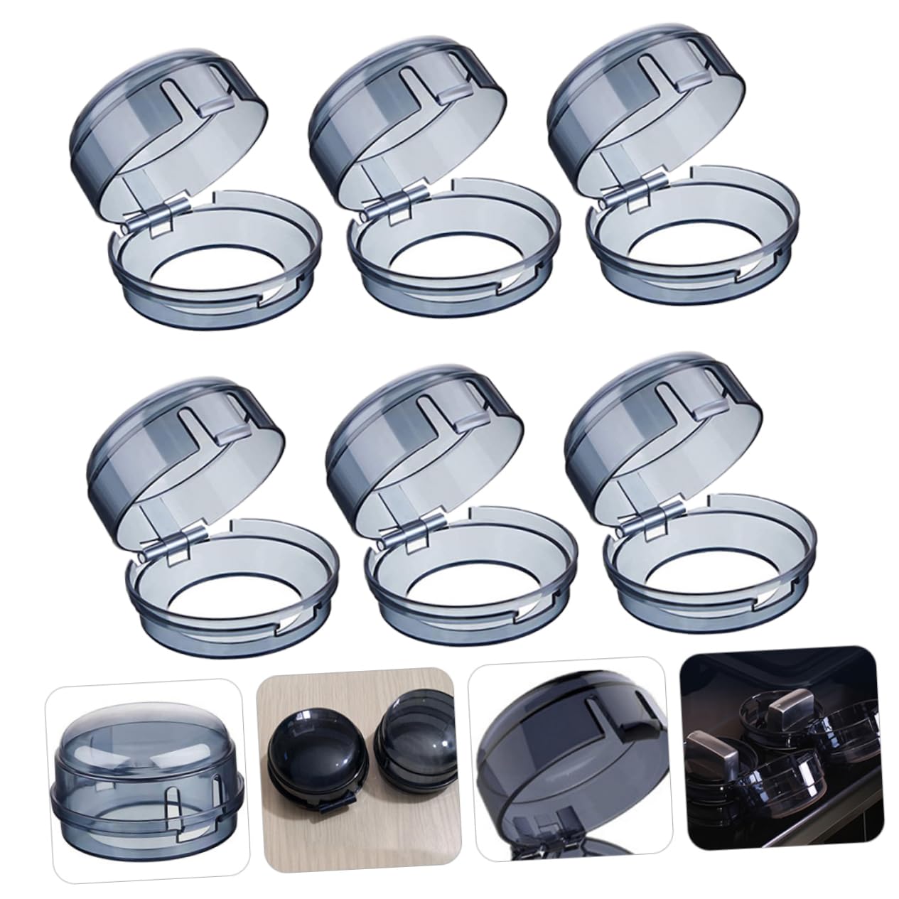 6pcs Gas Knob Covers Safety Stove Covers for Gas Range Burner Knob Safety Protector