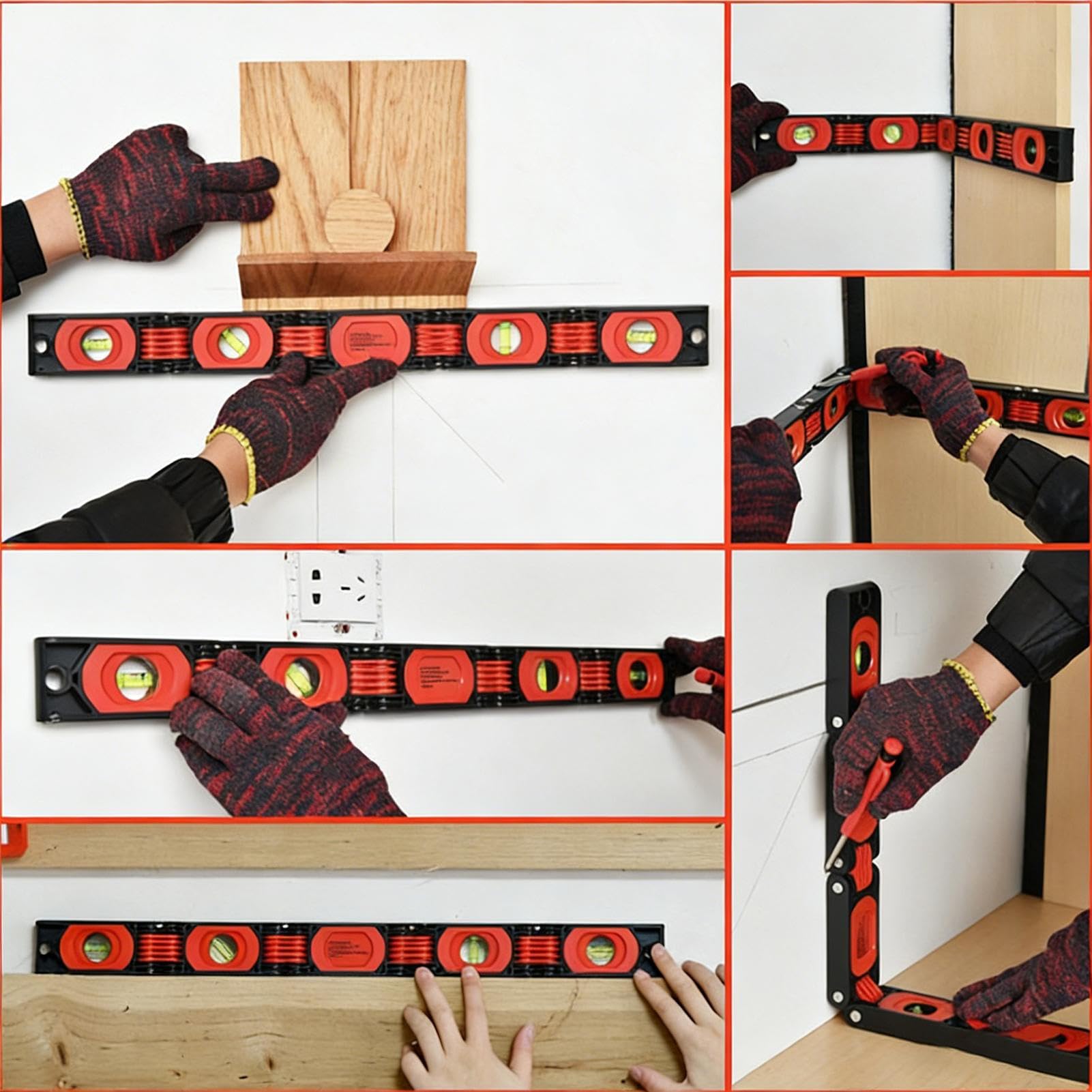 Niveau à bulle Niveau Magnétique Pliable et Compact | Outils de mesure pour menuiserie Pour menuiserie, bricolage, construction, installation, tableaux, , escaliers, pelouse,