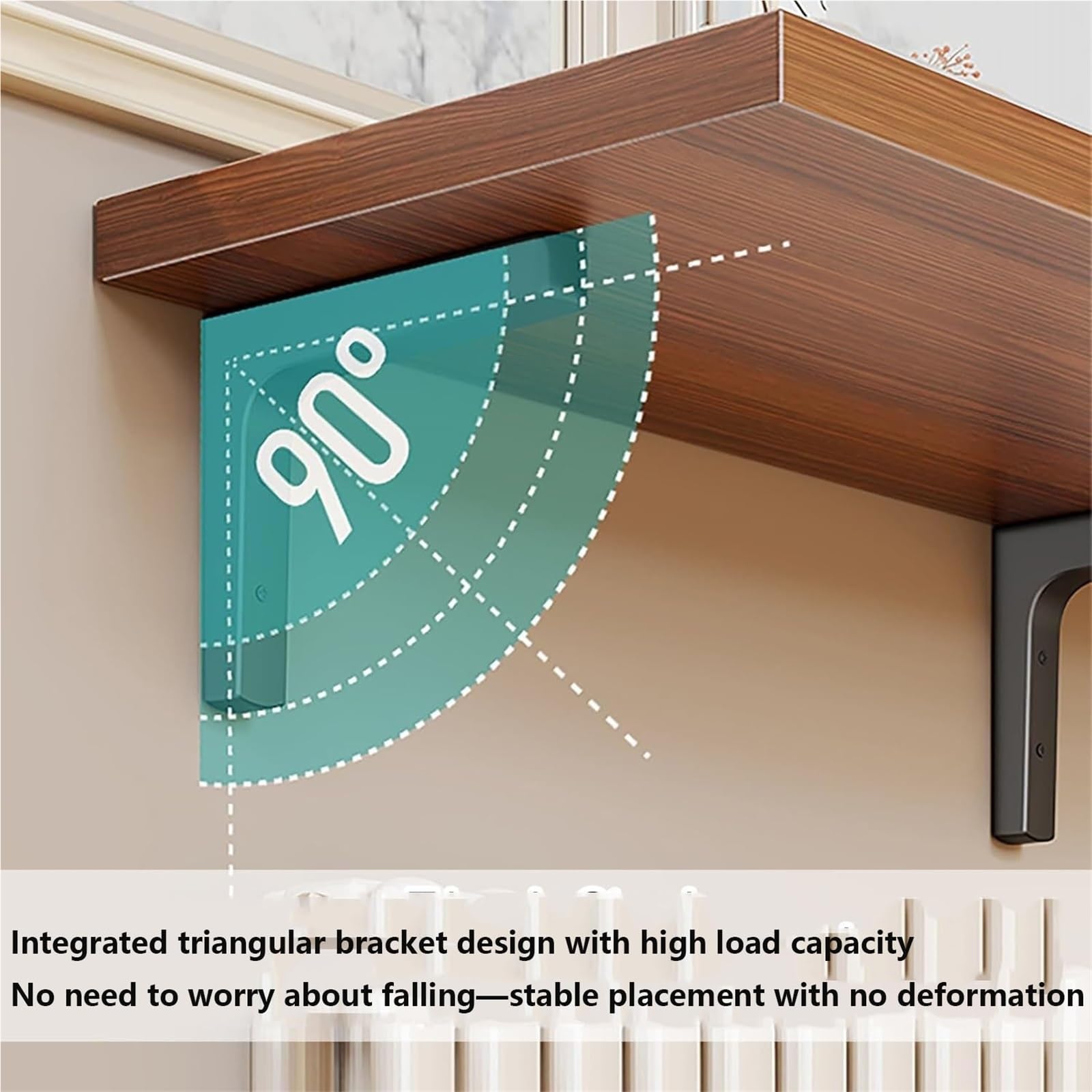 Schmales Holzheizkörperregal – einfach zu installierende Display-Konsole, Tisch, staubdicht, rauchdicht, Abdeckung für Flur, Schlafzimmer, Wohnzimmer, Foyer – Weiß (120 x 20 cm)