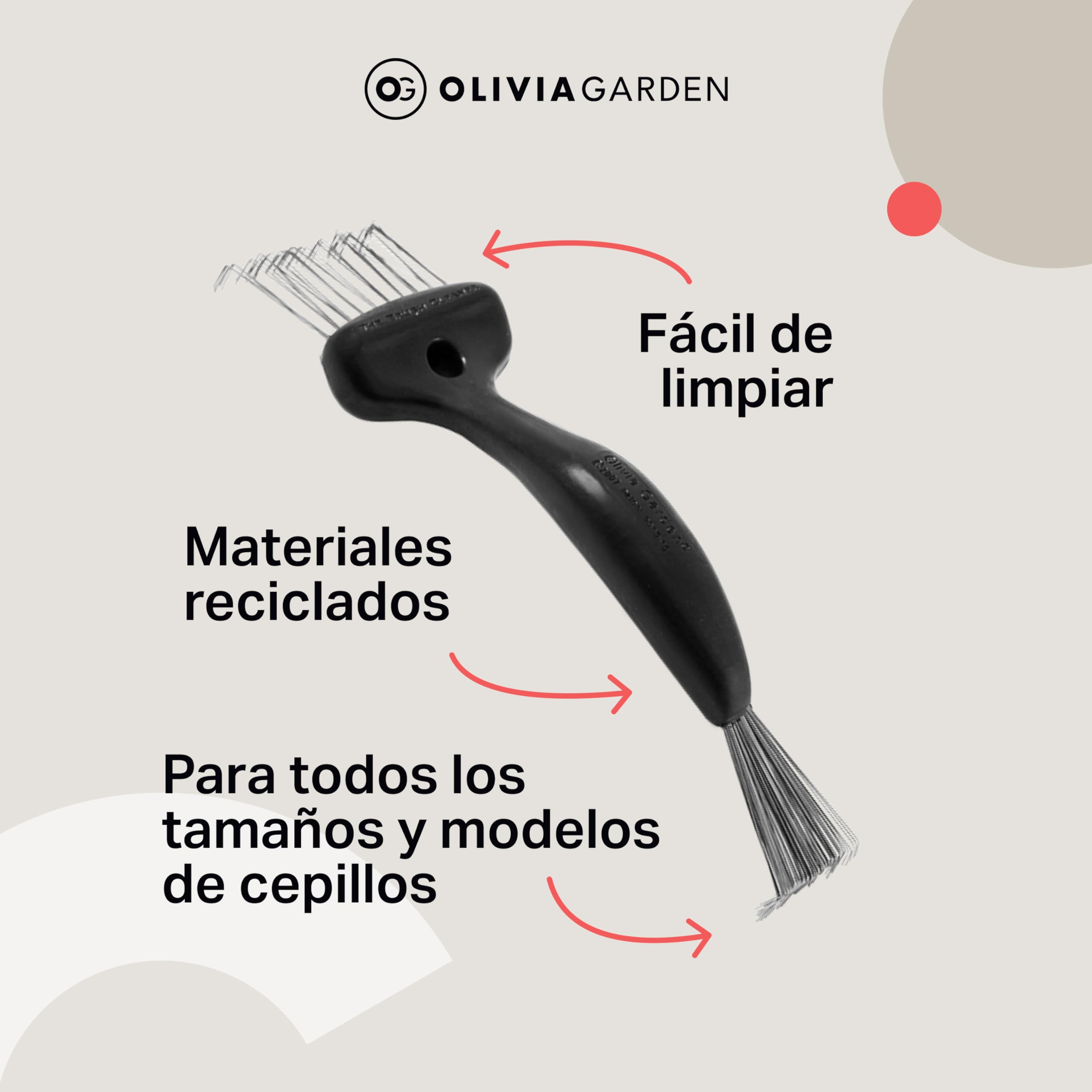 Olivia Garden Brush Cleaner Black