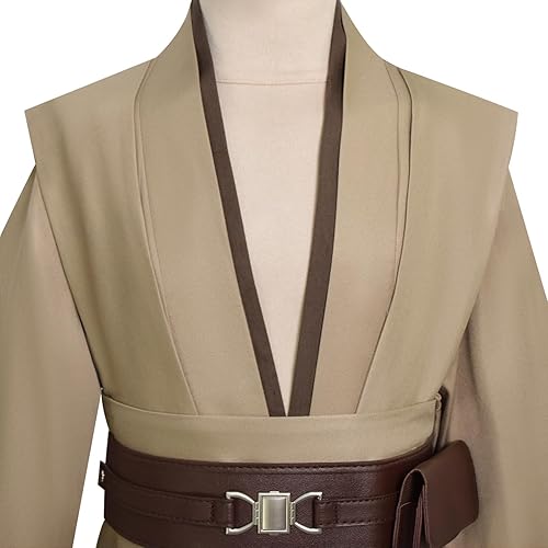 Miniatura 7 de Forwacos Disfraz de Jedi para niños, disfraz de Anakin, túnica con capucha, disfraz de Halloween, uniforme