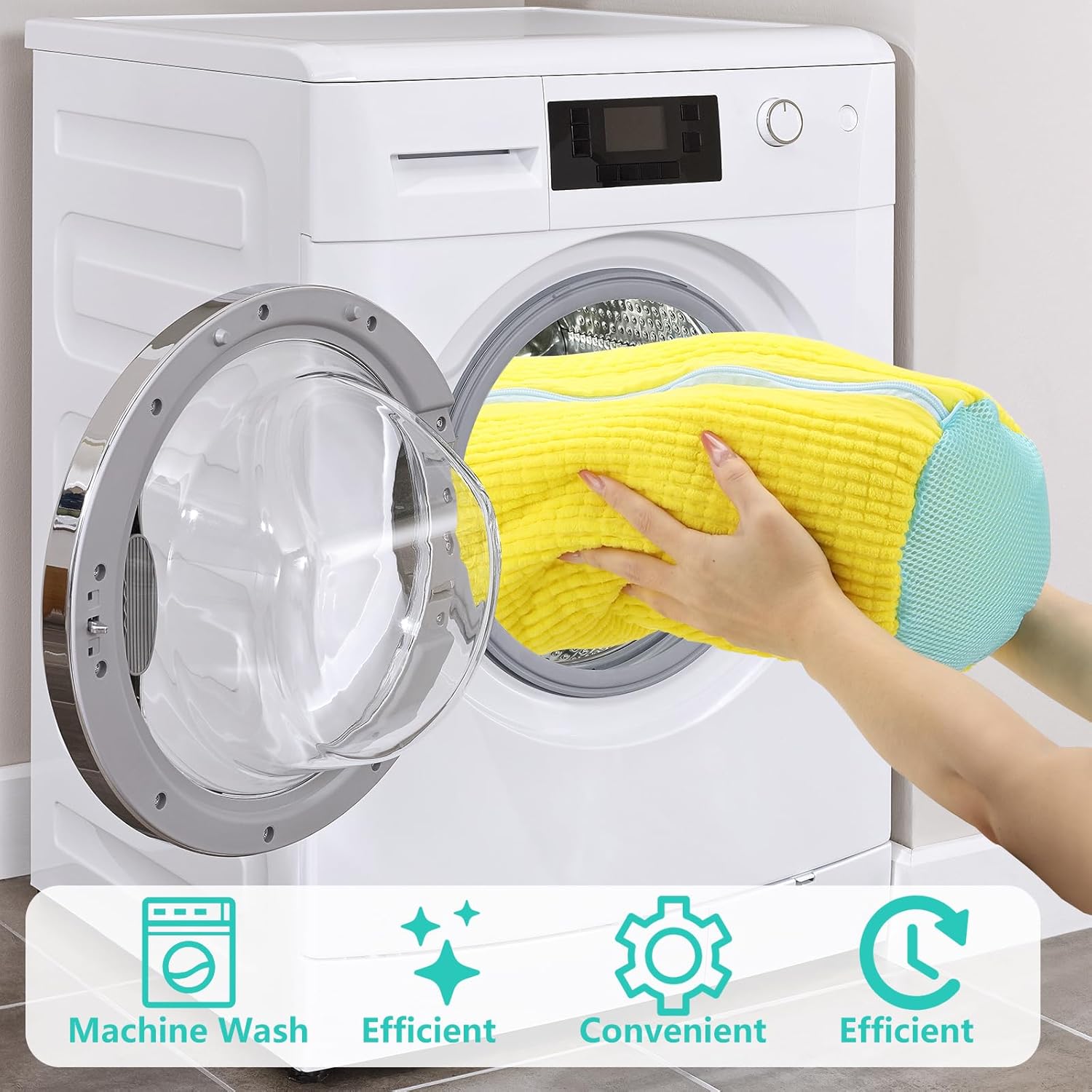 4Pcs Shoe Washing Machine Bag Reusable Laundry Shoe Bag With Self Locking Zipper，Shoe Cleaning Bag for All Shoe Sizes and Washer Use - Image 3