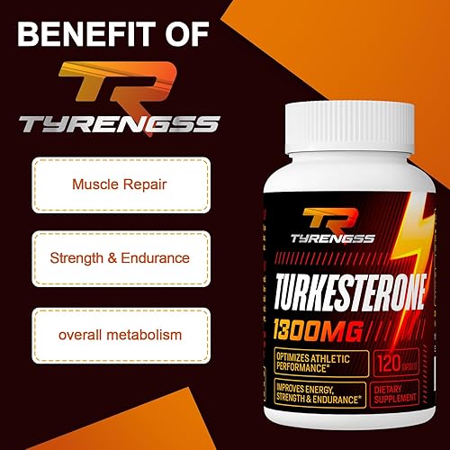 Miniatura 5 de TyRengss Suplemento de turkesterona de 1300 mg de ultra alta resistencia (extracto de Ajuga Turkestanica Std. al 20% de Turkesterona), para