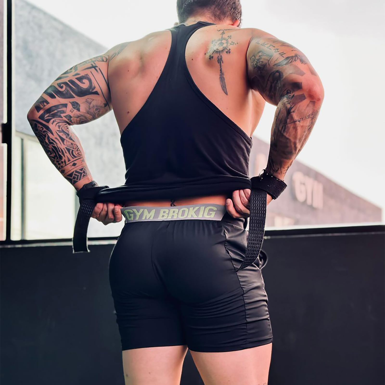 BROKIG Leggero Pantaloncini Sportivi da Uomo, Pantaloncini da Corsa Uomo Corti Palestra Allenamento Fitness Shorts