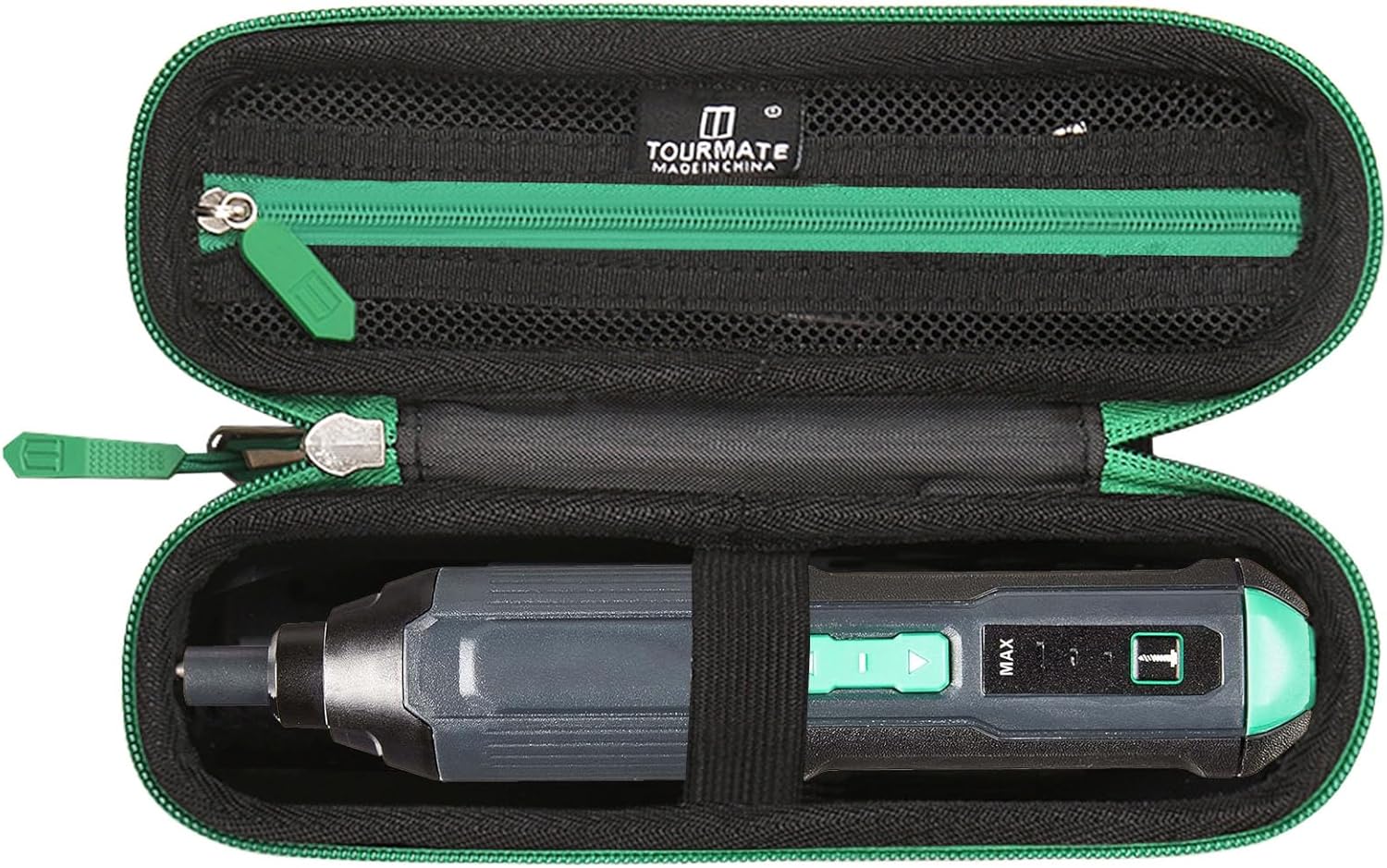 Hard Storage Case for Basics by SKIL 4V/Fanttik S1 Capsule/Deluxe 3.7V Cordless Stick Screwdriver,Travel Case for HOTO/WORX/DuroFort/SUFICY/AMAZING FLOWER Brands(Only Box)(Black & Green)