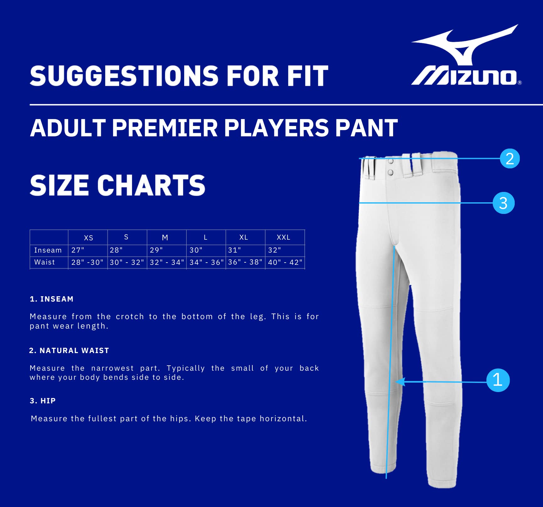 Mizuno Premier Players Pantalon Gris Taille L Homme