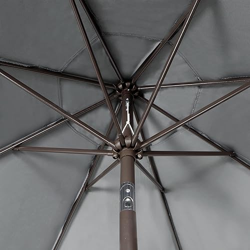 Miniatura 54 de Blissun - Sombrilla para patio y jardín de 9 pies, sombrilla para mercado al aire libre Negro