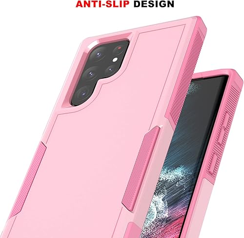 Miniatura 3 de Funda para Galaxy S22 Ultra, protección contra caídas, doble capa híbrida de plástico duro + funda de goma de silicona suave para Samsung Galaxy S22