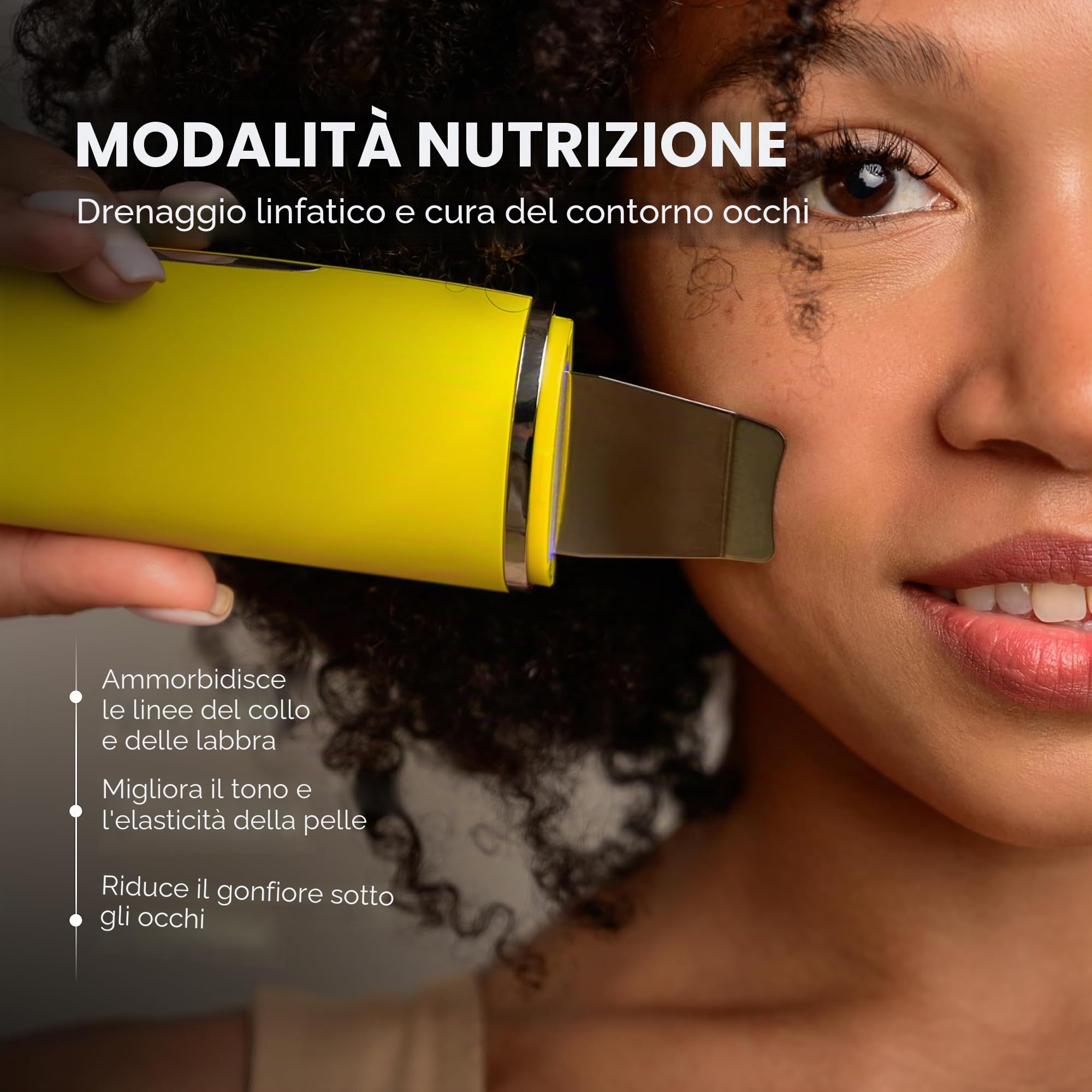 GESS Exotic Pulizia Viso Ultrasuoni Originale, 5 modalità, Ultrasonic Skin Scrubber - Dispositivo Professionale per Pulizia Viso a Ultrasuoni, Sonic Spatola Punti Neri