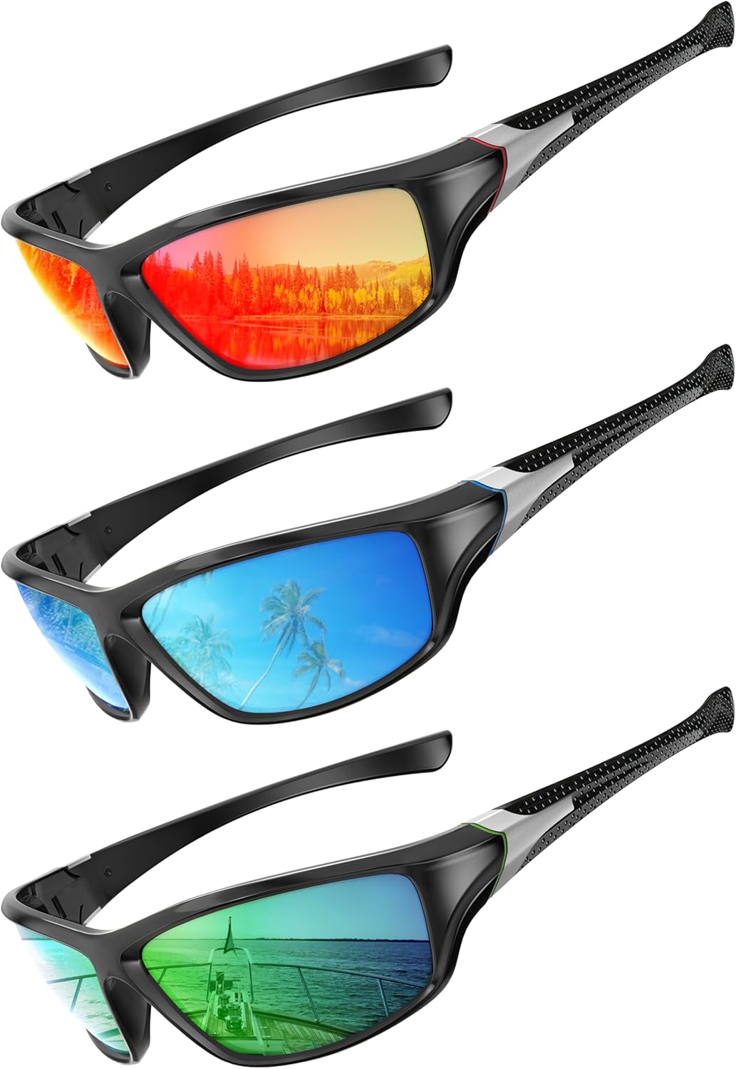 Polarized Sunglasses Men Sports Sunglasses for Men UV400 Sunglasses for Driving Golf Cycling Fishing Running