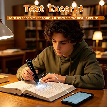 Translation Pen&Scan Reading Pen for Language Learners,Dyslexia&Learning Difficulties,Text to Speech Reader Pen, Translator Pen for 142 Language(Grey