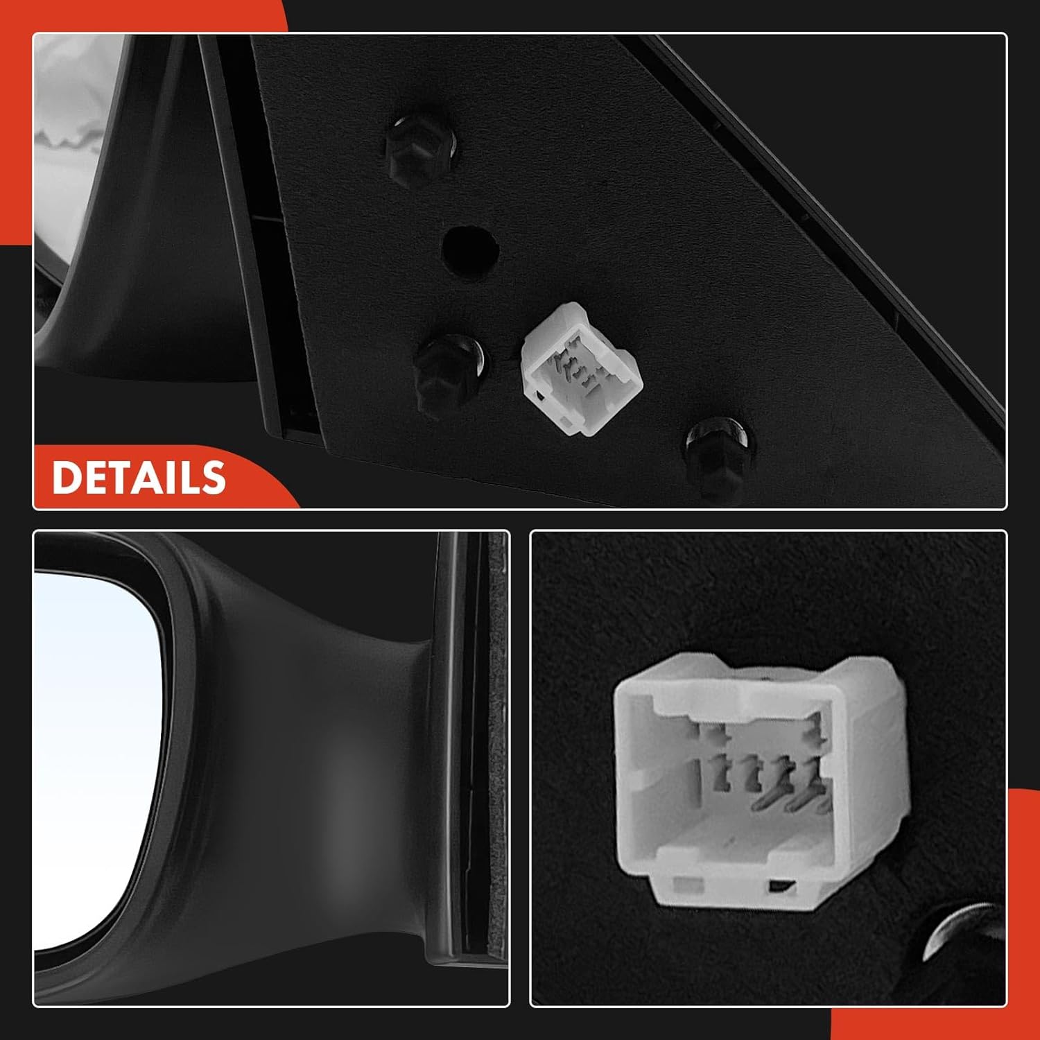 A-Premium Pair (2) Driver and Passenger Side Power Door Mirror - Compatible with Nissan Altima 2002 2003 2004 - Non-Heated Non-Folding Black Outside Rear View Mirror - Replace# 963023Z000