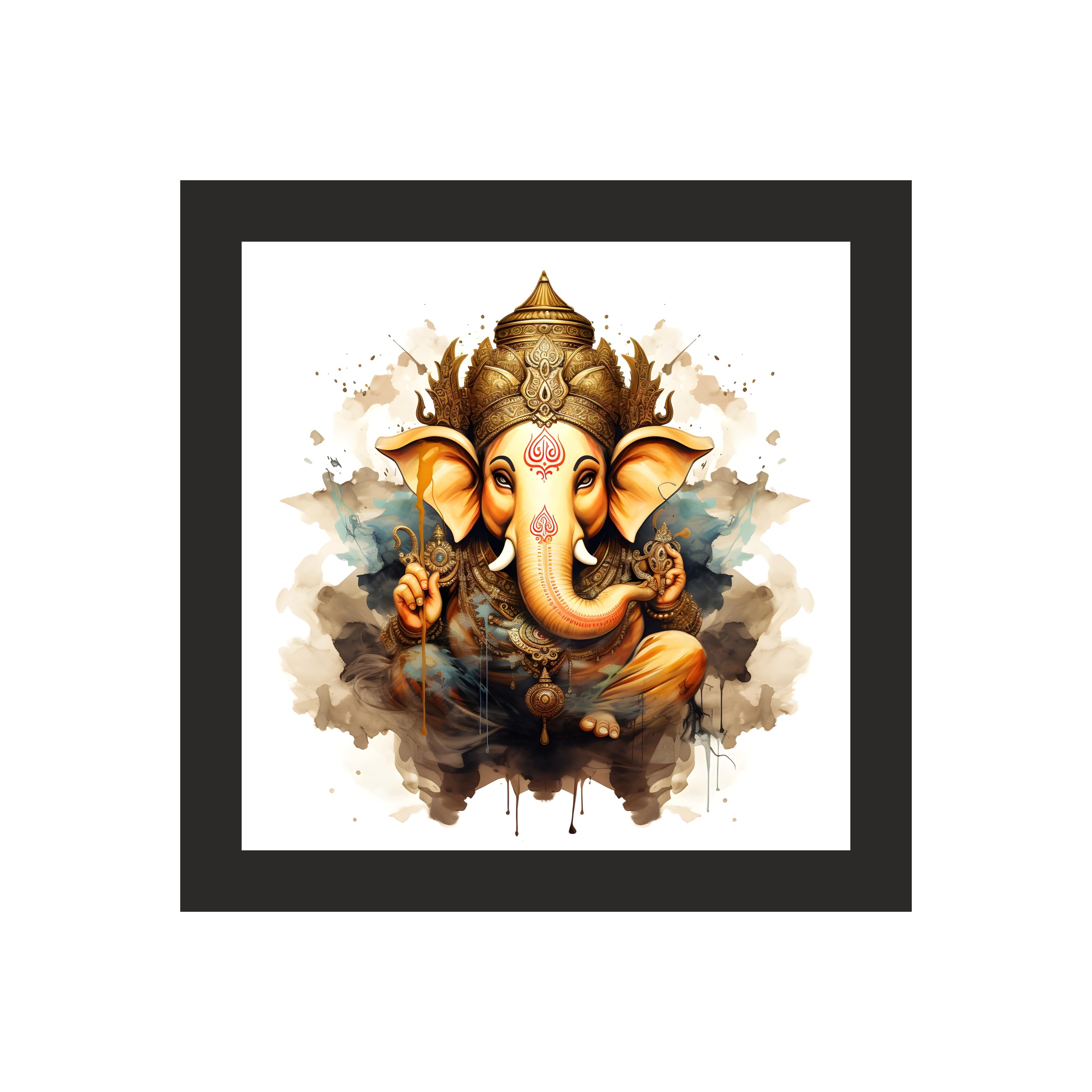 Watercolor Lord Ganesha Wall Art