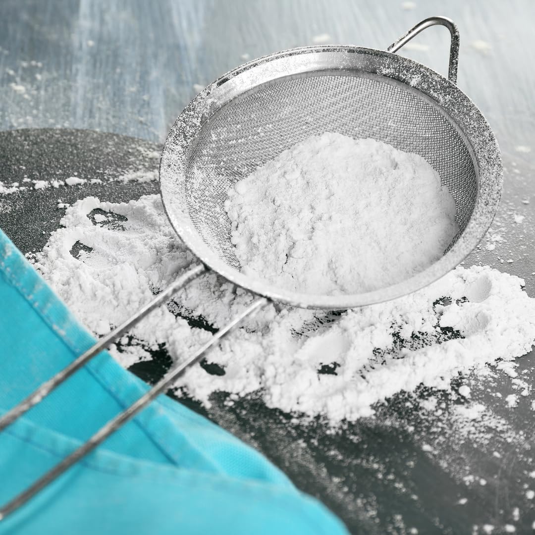PARENCE.- Passoire à Maille Fine en Acier Inoxydable - Tamis de Cuisine de 8cm de Diamètre - Outil Essentiel pour la Cuisson et la Pâtisserie