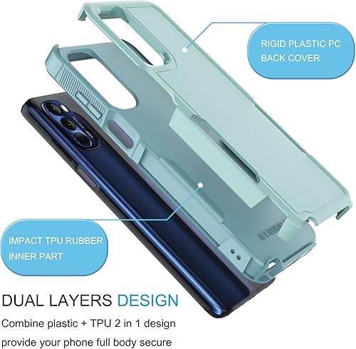 Miniatura 7 de Tekcoo Funda para Motorola Moto G Stylus 5G  2022  XT2215 2 protectores de pantalla de vidrio templado Parachoques con textura antideslizante prueba