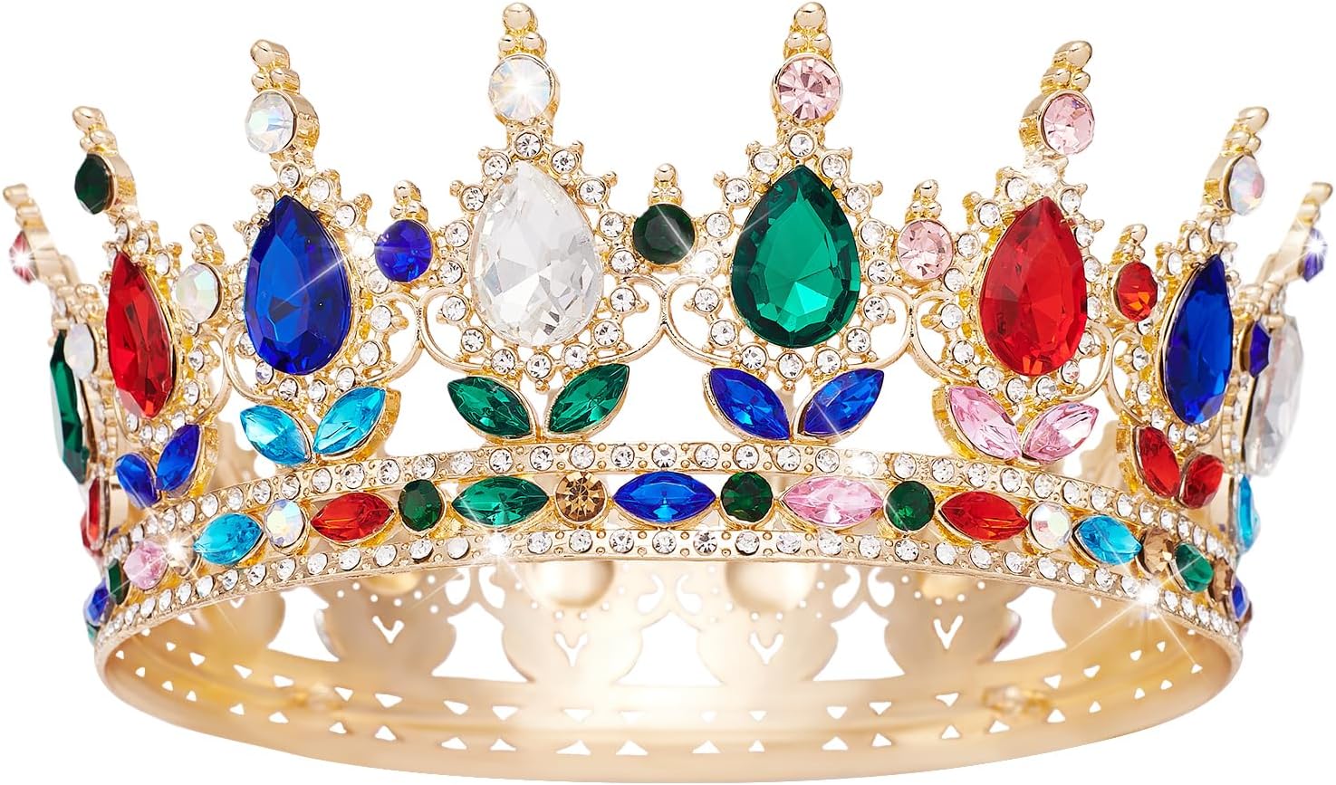 Queen Crown Rhinestone Wedding Crowns and Tiaras for Women Costume Party Hair Accessories Princess Birthday Crown Crystal BridalCrown