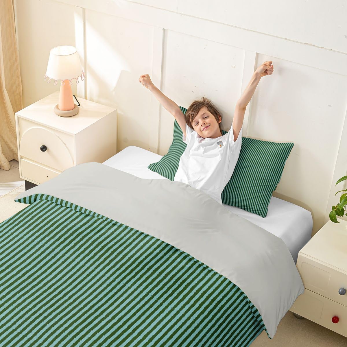 Feelyou Green Duvet Cover Toddler Size