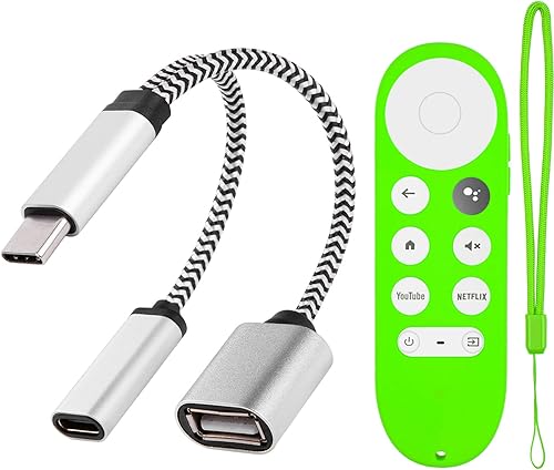 Smays Hub USB C con cargador PD y cubierta remota para Chromecast con Google TV 2020