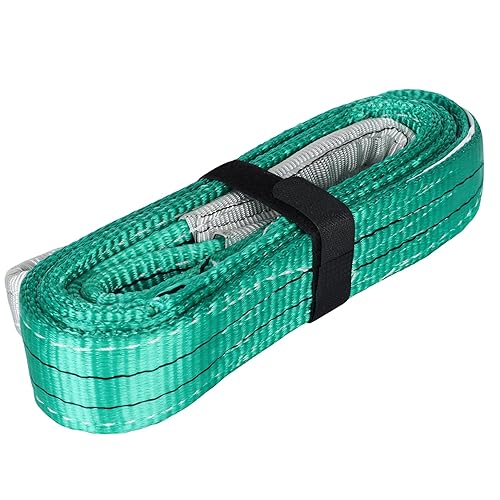 Miniatura 9 de Correas de elevación de 1 pulgada x 4 pies, 2 capas de alta resistencia plana de levantamiento de ojos, correas de nailon para levantamiento de