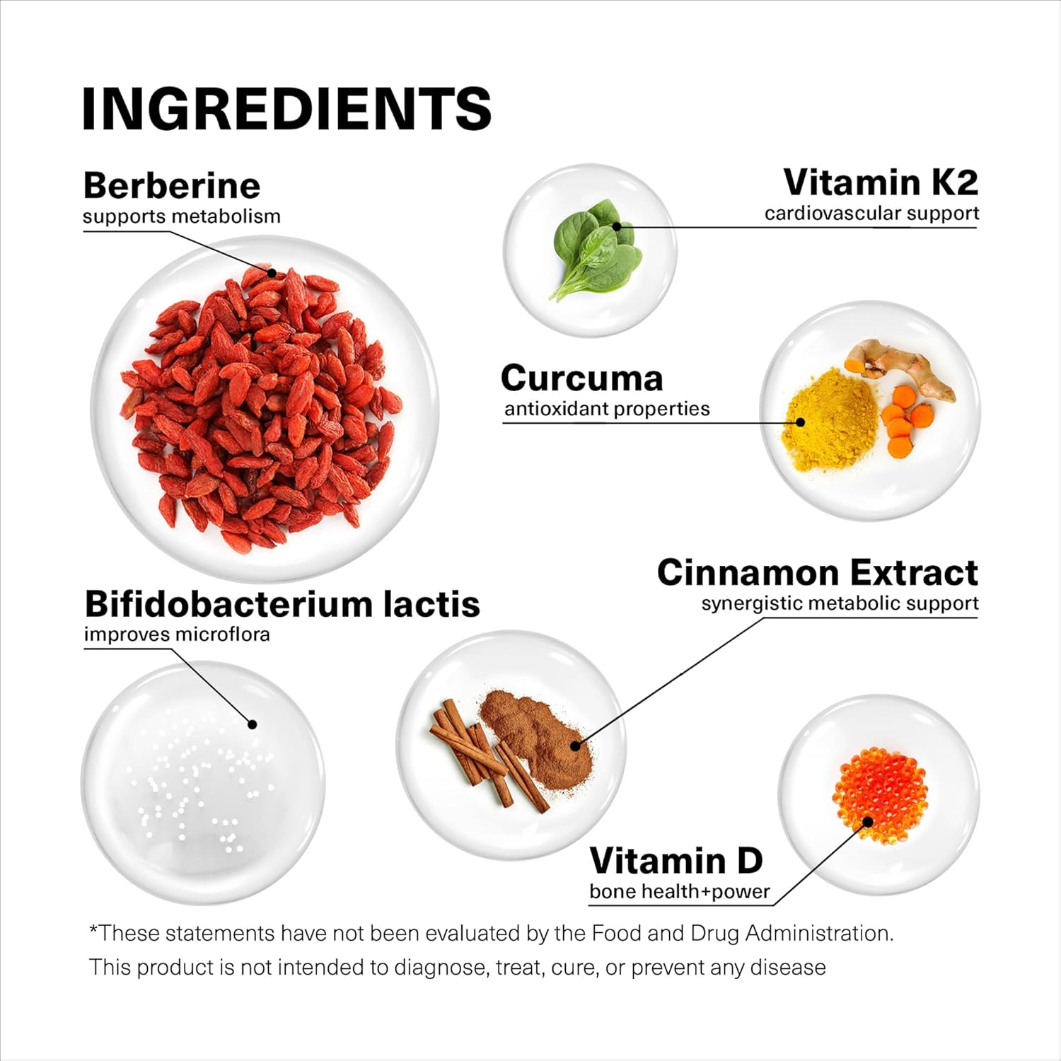 Berberine Supplement 500Mg With Probiotics Vitamins D And K ...