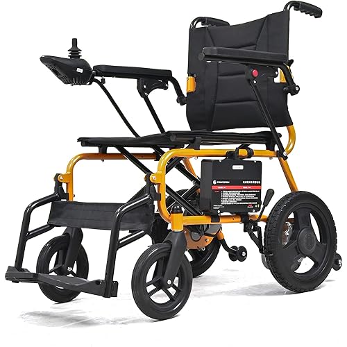 Lightweight Foldable Electric Wheelchair for Adults – 500W Motor Power Chair with Removable Battery, Airline Approved, Long Range Travel Wheelchair – 220 lbs Capacity