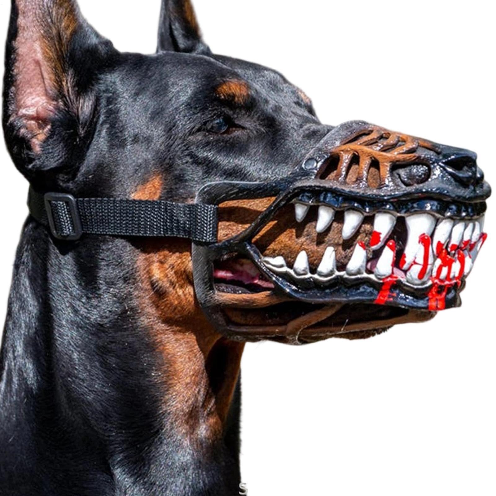 Gruseliger Hundemaulkorb Mit Zähnen Wiederverwendbare | Großzahn-Hundemaulkorb Für Kleine, Mittelgroße Und Große Hunde Verkleidung Feiertag Weihnachtspart