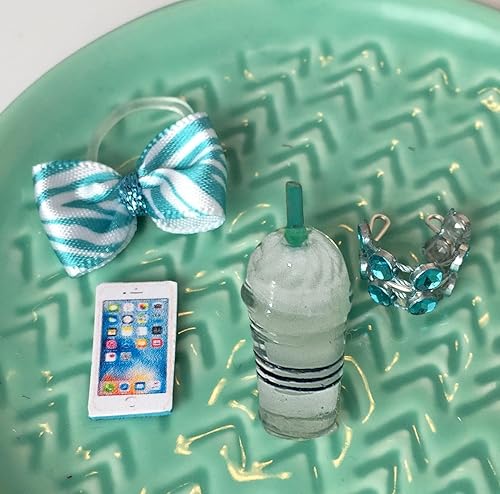 Miniatura 3 de Pet Shop Accessories LPS 4 PC Lot Bow Necklace Phone Coffee Clothes CAT NOT Included