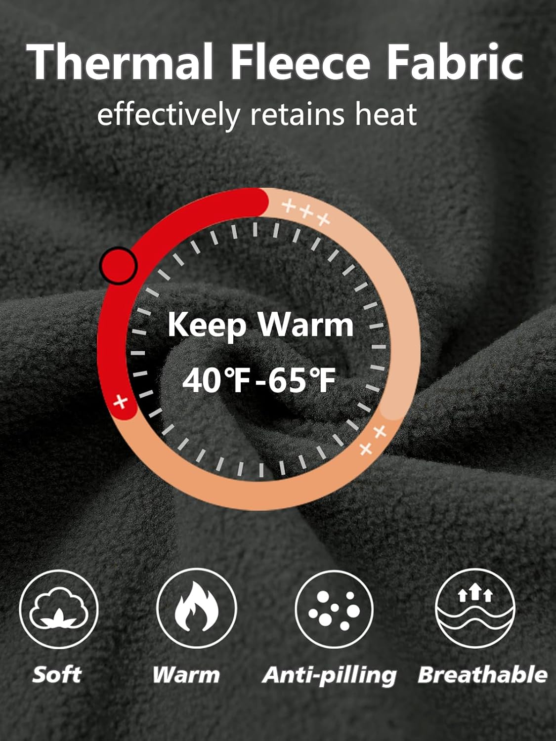 NAVEKULL Men's Tactical Hoodie Fleece Jacket Winter Warm Full-Zip Military Army Outdoor Hiking Coat with 7 Zip-pockets - Image 6