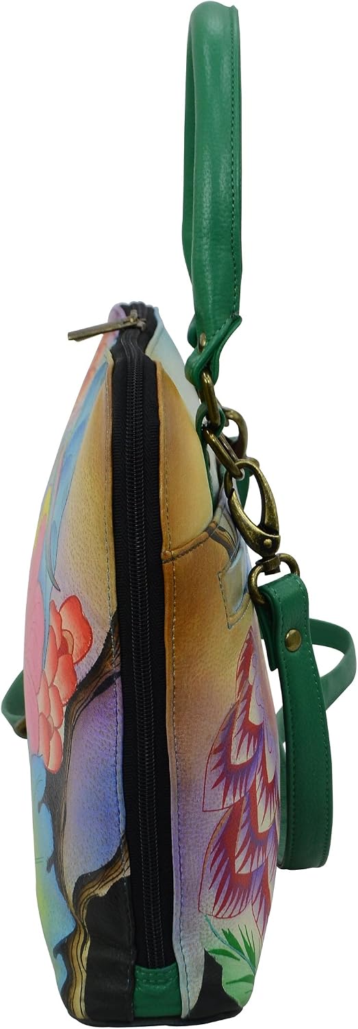 Anna by Anuschka Women's Genuine Leather Slim Zip-Around Cross Body Satchel