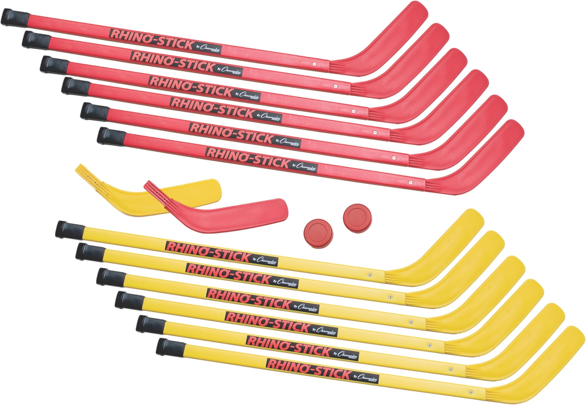Champion Sports Rhino Stick Hockey Set โ Durable ABS Sticks, Non-Marring Blades, Multiple Sizes โ Complete Sets