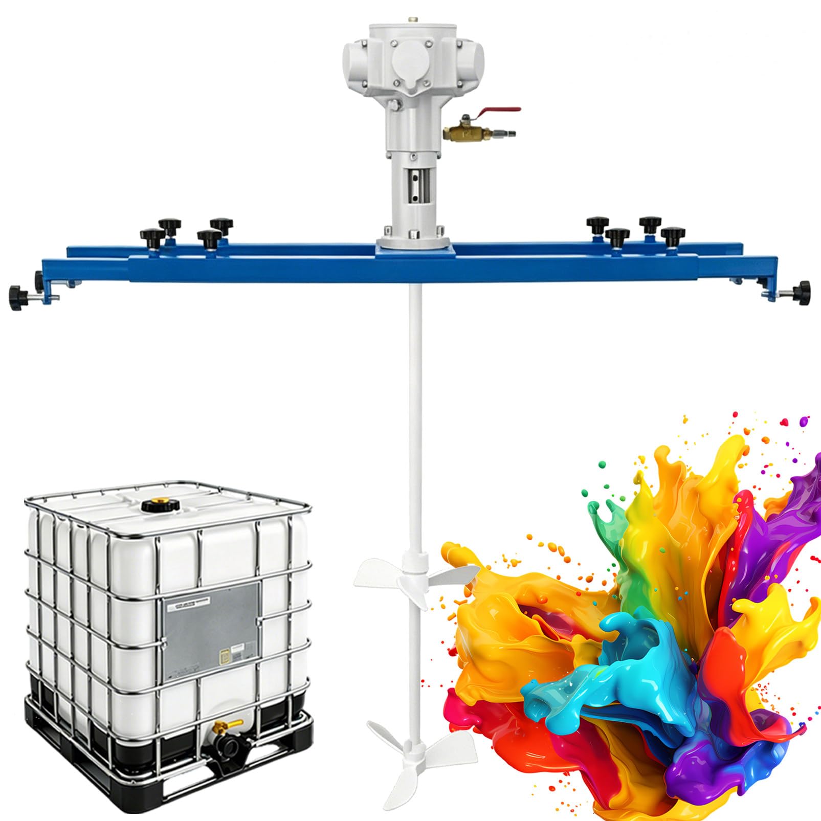 LXPINGMM Pneumatic Paint Mixer,265 Gallon IBC Air Agitator,Bracket Mixer Small5Cylinder