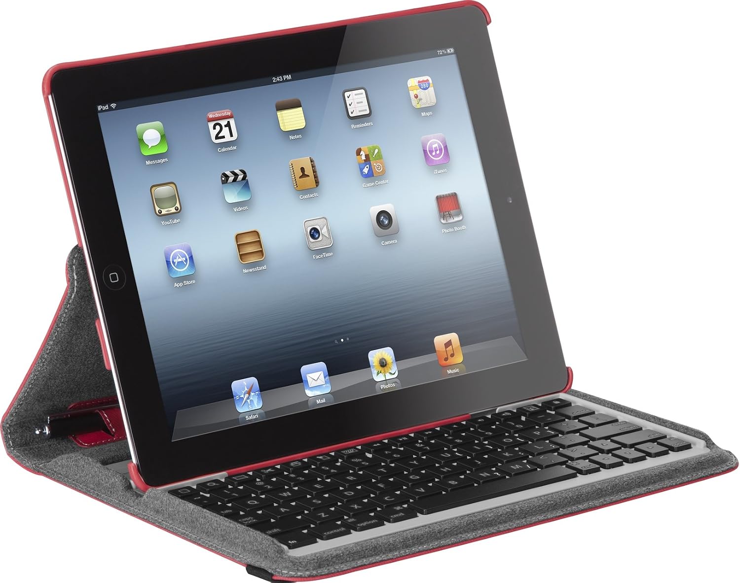 Targus VersaVu Rotating Keyboard Case and Stand for iPad 3rd Gen, Red (THZ17102US)