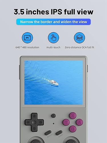 Miniatura 2 de Consola de juegos portátil RG353V con pantalla de 3.5 pulgadas, sistema Linux, sistema Linux, chip RK3566 integrado de 16G + tarjeta TF 64G y más de