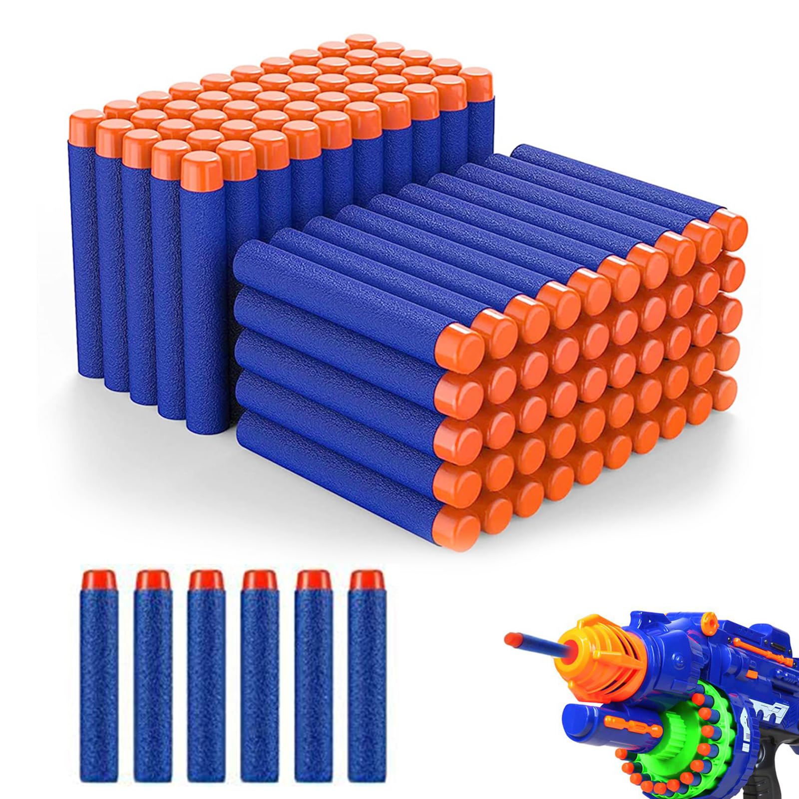Foam Bullets, Dart 240 Pcs Foam Bullets, Dart Bullets for Elite Series (Blue)