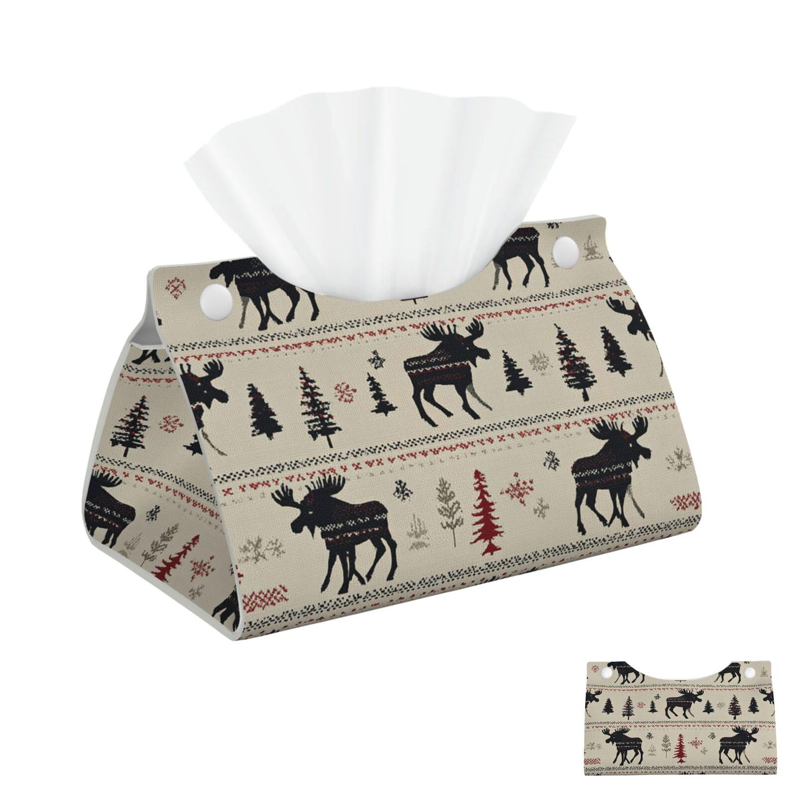 Northern Moose Tissue Box Cover Square Cube Boxes