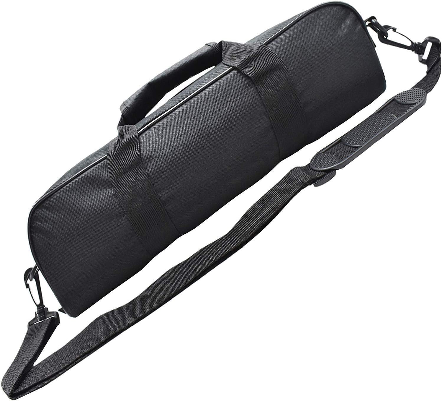 Birsppy Aeiniwer 4.7x3.9x16.5in/12×10×42cm Padded Carrying Tripod Bag，Small Case Thicken with Shoulder Strap and Carry Handle for Tripods,Monopod and Musical Instrument,Durable Nylon,Light Weight