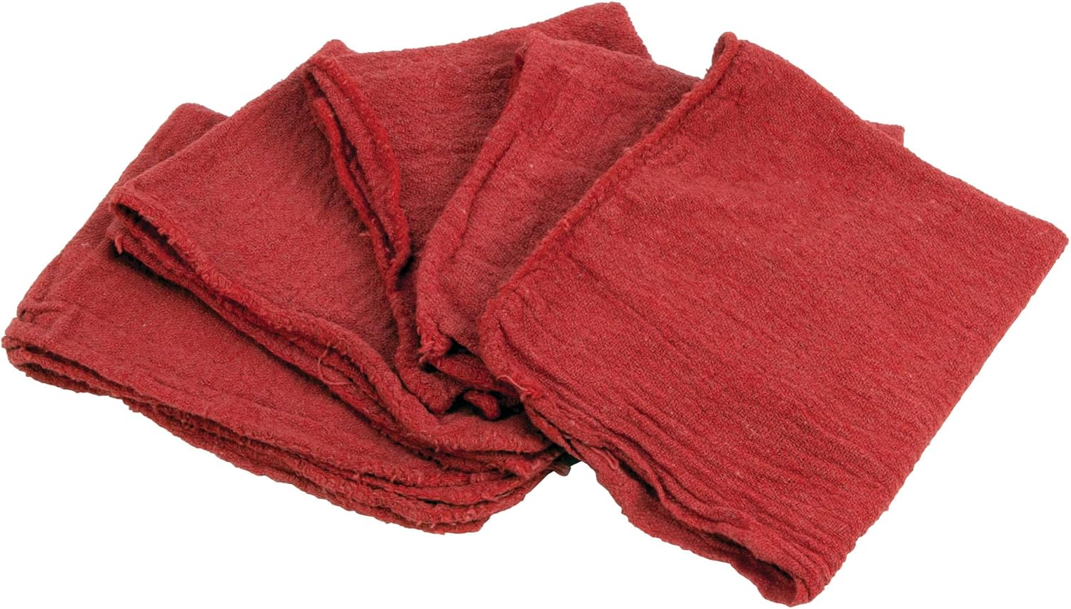 Performance Tool W1476 All-Cotton Shop Towels, Machine Washable, Soft Weave, Ideal for Cleaning Dirt, Grease, and Liquids, Size 13.75-Inch x 13-Inch