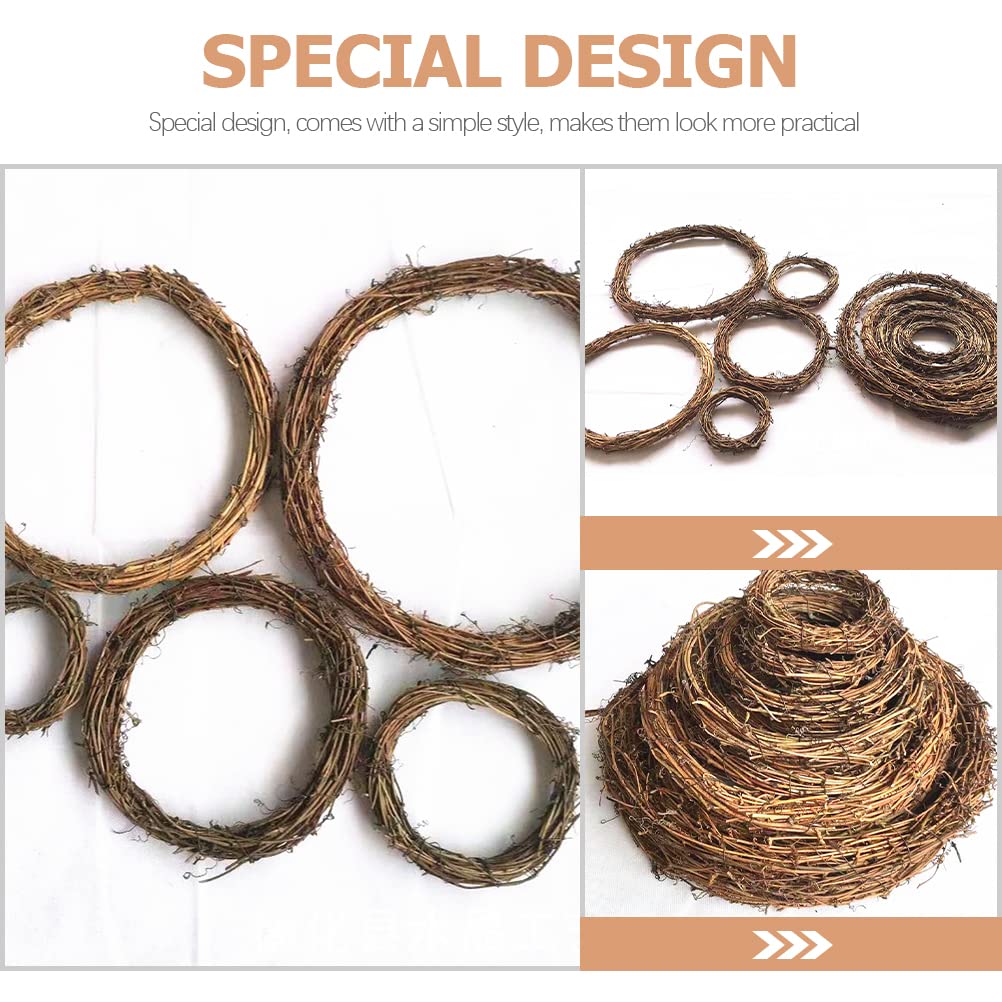 4er Set Weinreben Kränze - DIY Kranzrohling 20-35cm Für Weihnachten Dekoration