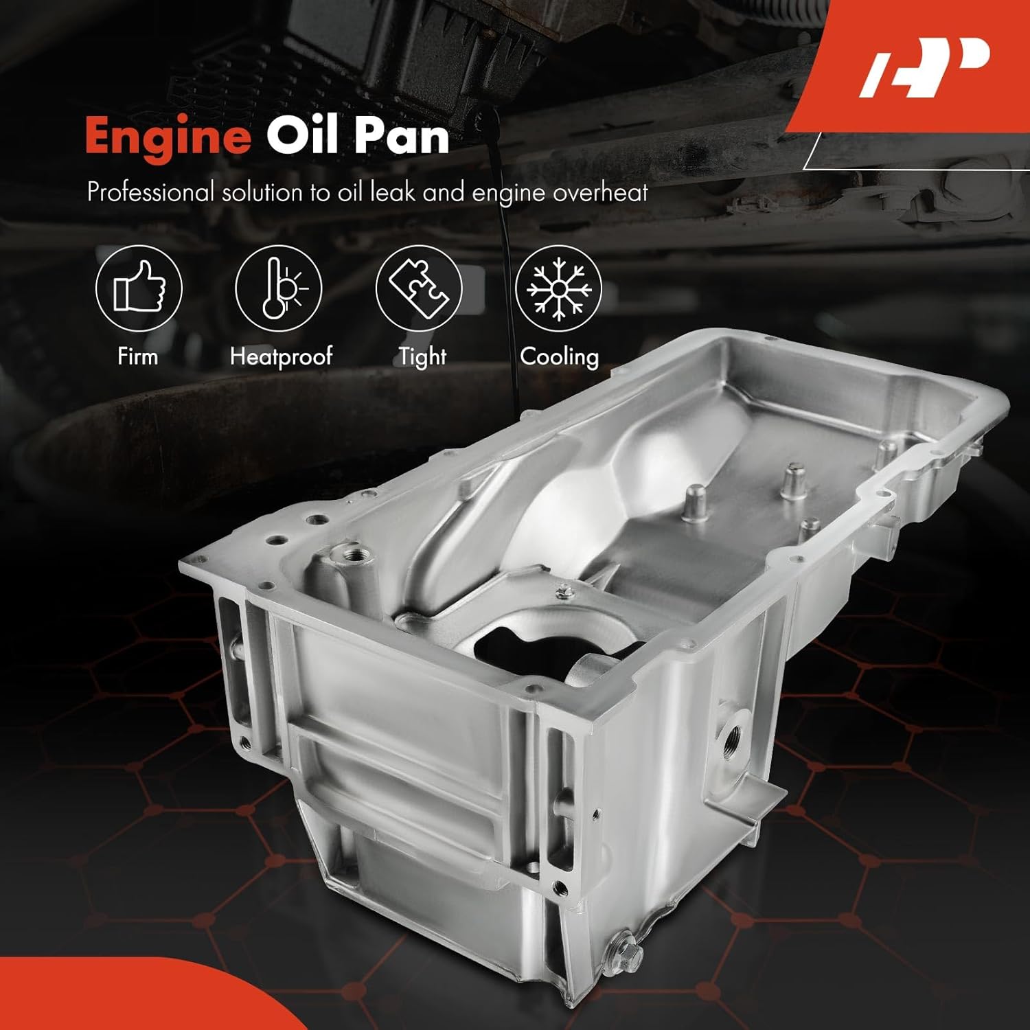 A-Premium Engine Oil Pan Sump with Drain Plug Compatible with Chevy Avalanche Express Silverado Suburban Tahoe & GMC Savana Sierra Yukon XL 1500/2500 & Cadillac Escalade ESV/EXT